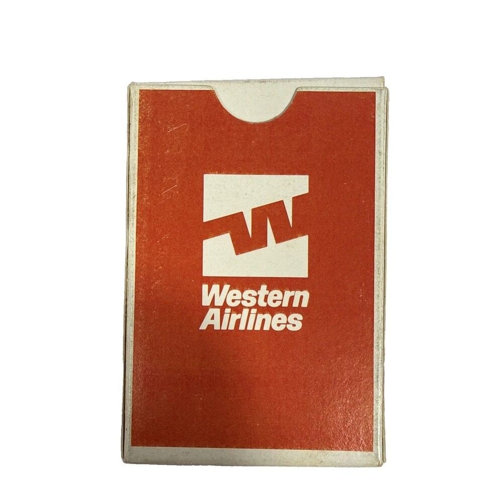 One Deck of Western Airlines Playing Cards/ Vintage Aviation Collectible Sealed